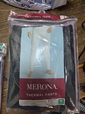 Merona Men’s Thermal Pants - Black, Medium